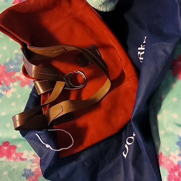 Dooney and Bourke Red Suede Bag - Picture 14 of 17